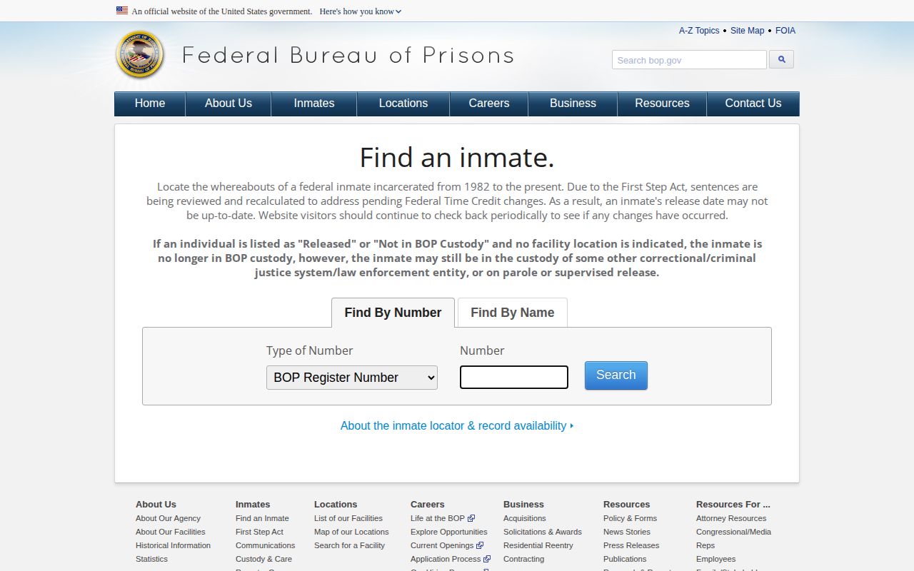 Federal Bureau of Prisons release search result for Metcalfe County research